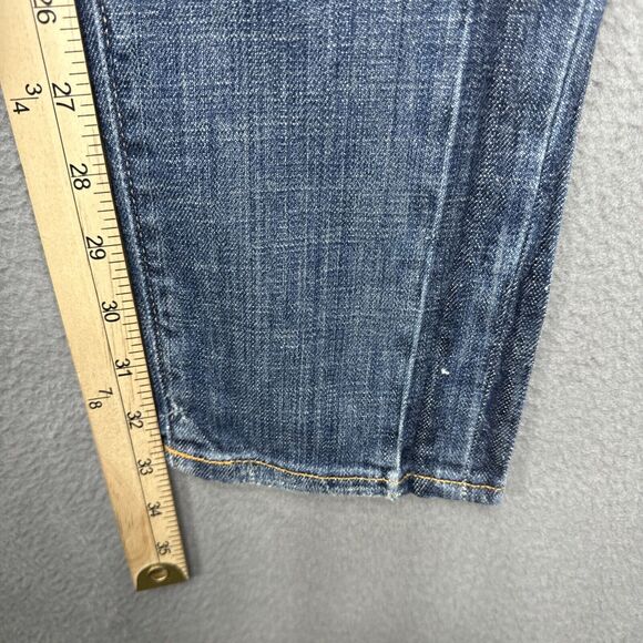 Ralph Lauren Denim & Supply Jeans Women 29x33 Blue Low Slim Patchwork Boho Denim - Picture 10 of 16